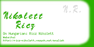 nikolett ricz business card